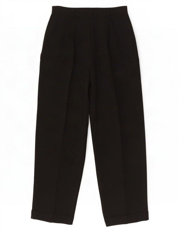 Marks & Spencer Womens St. Michael Suit Trousers UK 10 Small W26 L27 Black