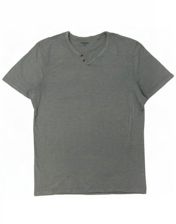 Tricou Jack & Jones pentru bărbați Top 2XL, bumbac cu pete albastre