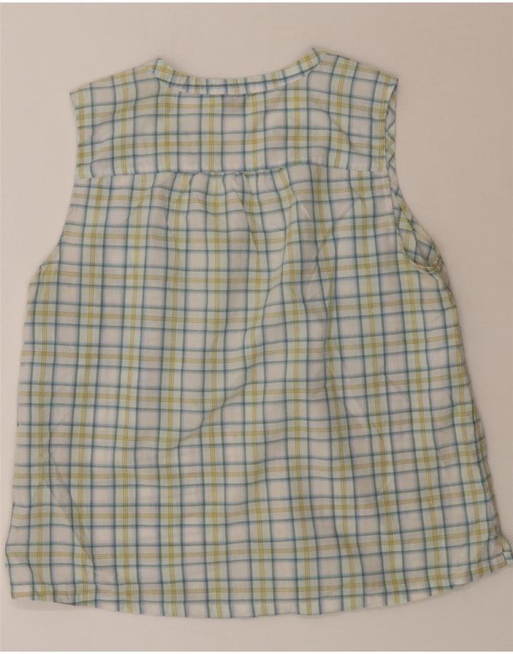 EDDIE BAUER Womens Sleeveless Blouse Top UK 16 Large Blue Check Vintage Eddie Bauer and Second-Hand Eddie Bauer from Messina Hembry 