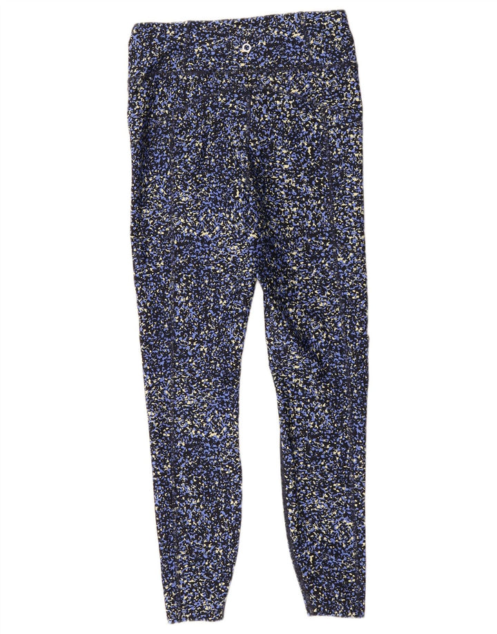 Marks & Spencer Womens Leggings UK 10 Small Blue Flecked Polyester