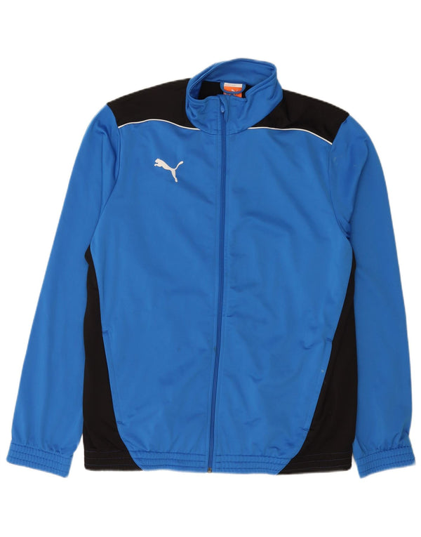 Puma Mens Tracksuit Top Jacket Large Blue Colourblock Polyester
