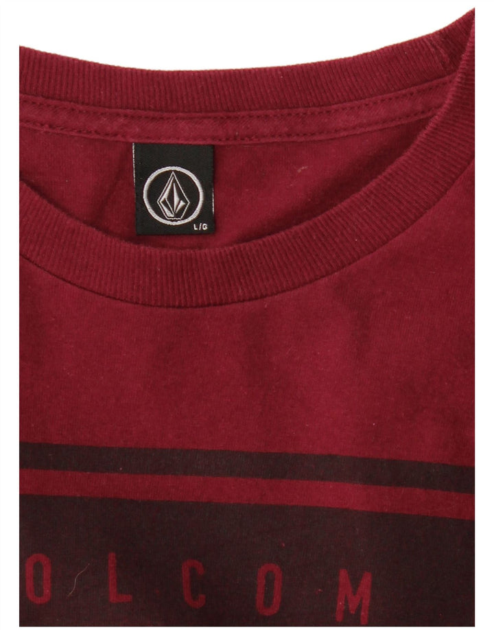 Volcom Mens Graphic T-Shirt Top Large Burgundy