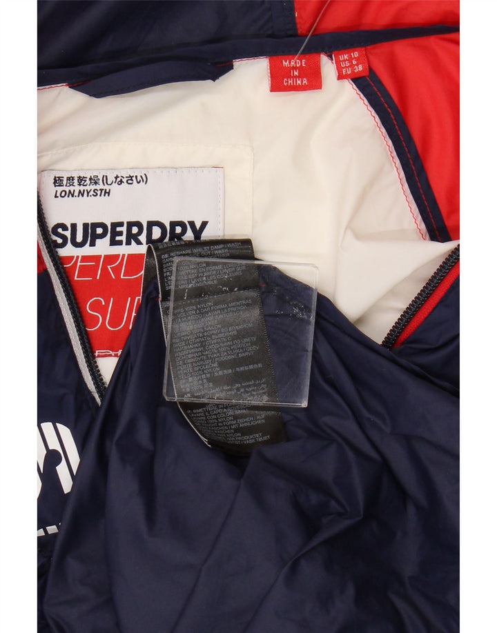 Superdry Womens Oversized Graphic Rain Jacket UK 10 Small Multicoloured