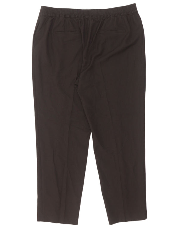 Calça feminina de cintura alta Marks & Spencer Reino Unido 20 2XL W36 L30 preta