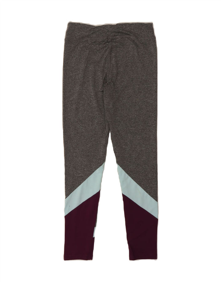 CHAMPION Girls Leggings 10-11 Years Grey Colourblock Polyester Vintage Champion and Second-Hand Champion from Messina Hembry 