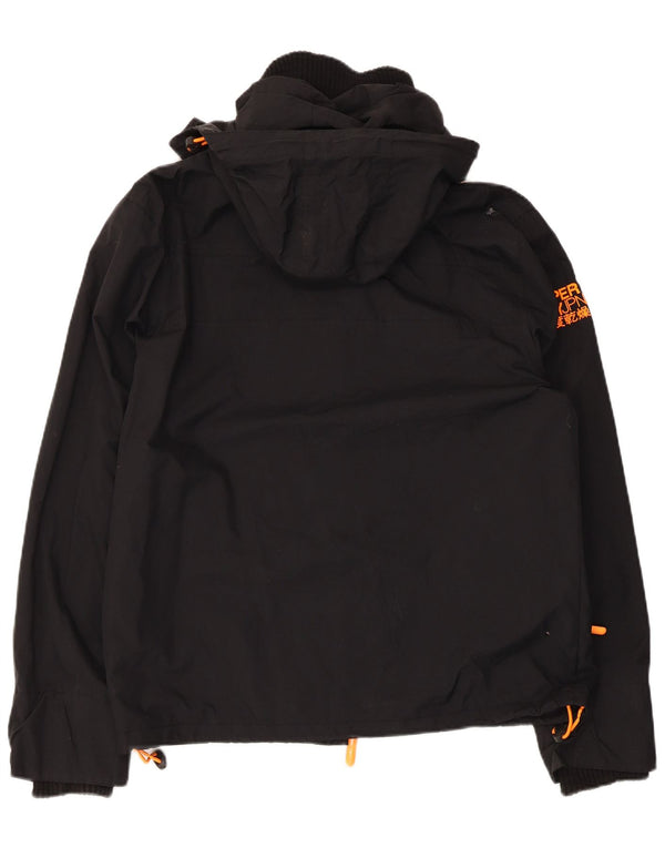 Jachetă Windbreaker cu glugă Superdry pentru bărbați UK 42 XL Nylon negru