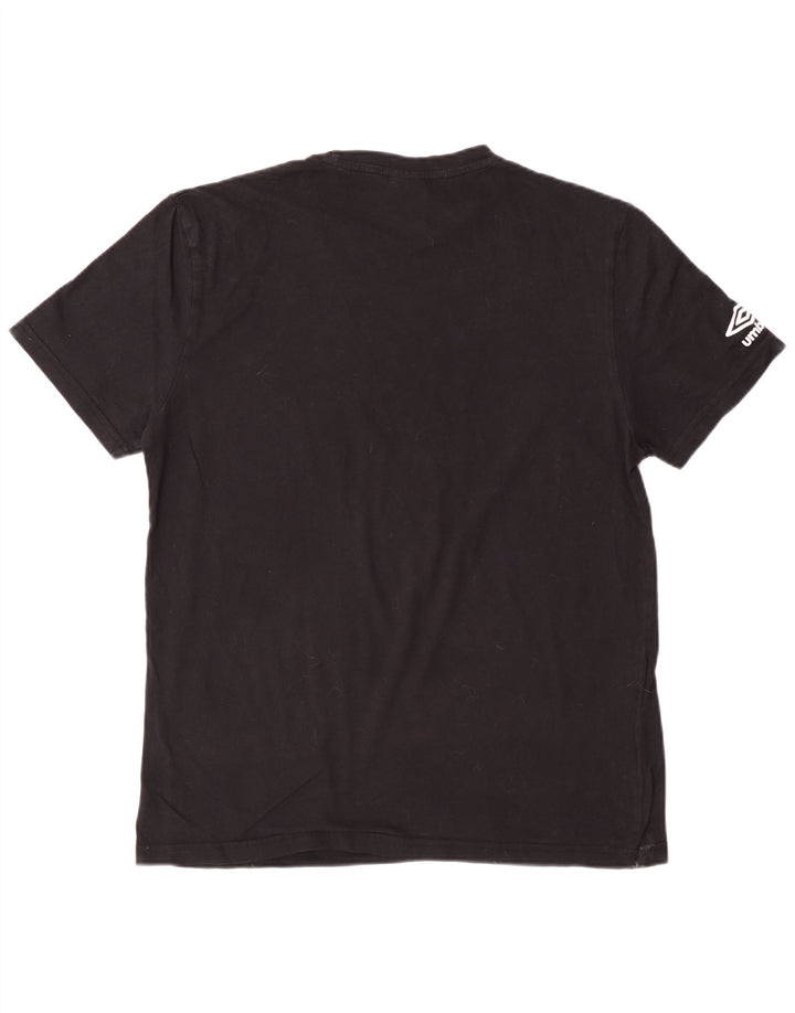 Umbro Mens Graphic T-Shirt Top Large Black Cotton