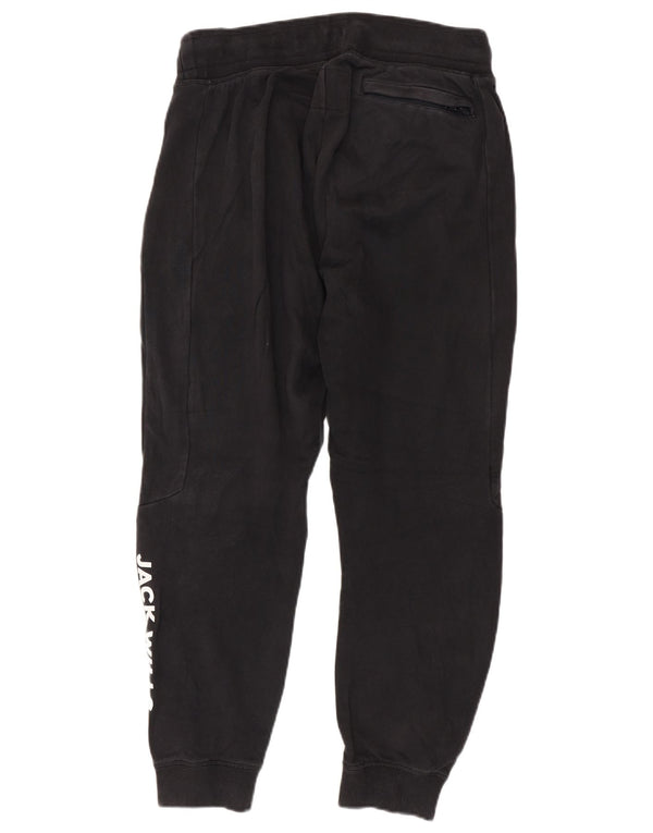 Jack Wills Pantalon de survêtement graphique pour homme en coton noir moyen