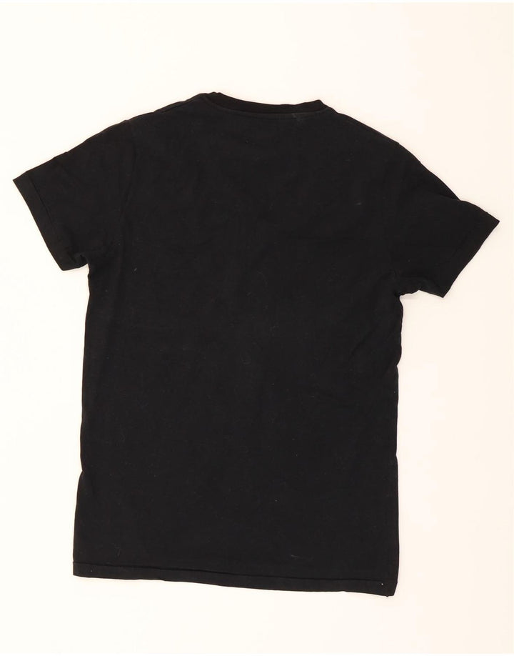 JACK & JONES Womens Graphic T-Shirt Top UK 12 Medium Black Vintage Jack & Jones and Second-Hand Jack & Jones from Messina Hembry 