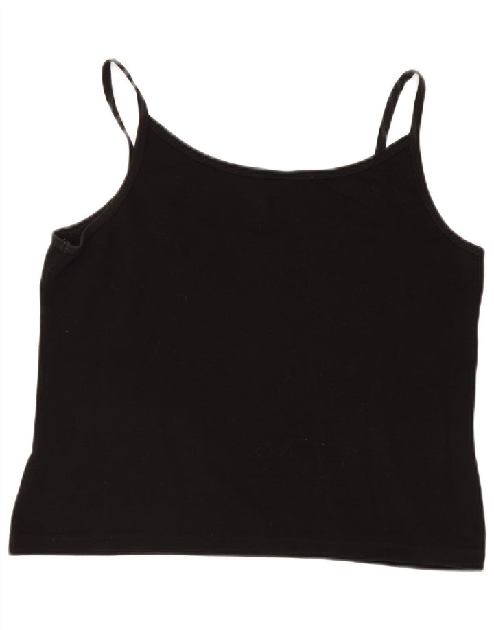 Lacoste Womens Cami Top Size 48 XL Black Cotton