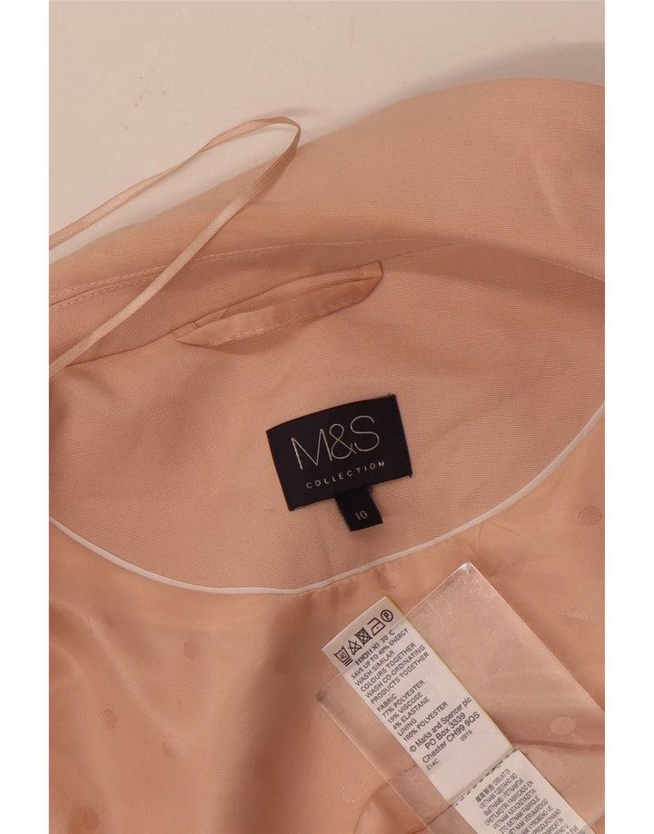 Marks & Spencer Womens Longline Sleeveless Blazer Jacket UK 10 Small Pink