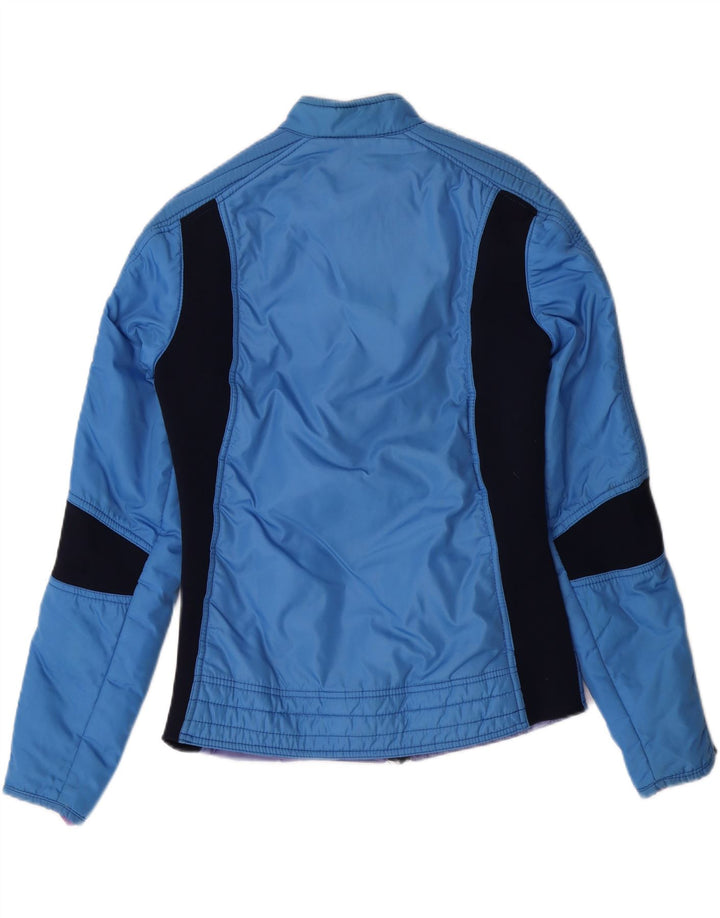 VINTAGE Womens Padded Jacket UK 14 Medium Blue Colourblock Vintage Vintage and Second-Hand Vintage from Messina Hembry 