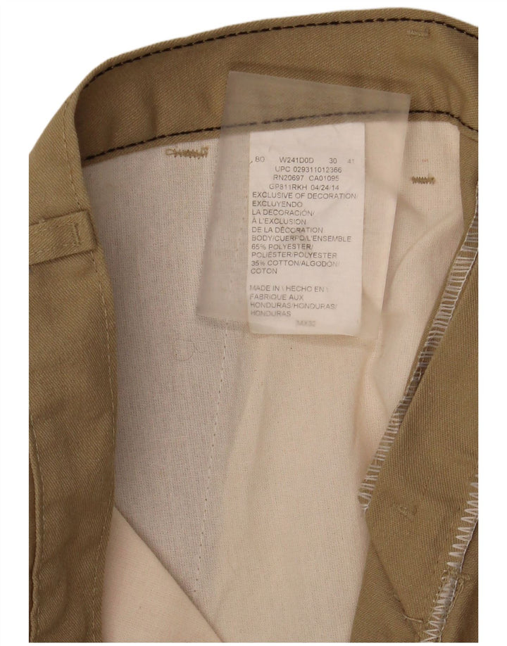 Dickies Mens Straight Chino Trousers W34 L32 Khaki Polyester
