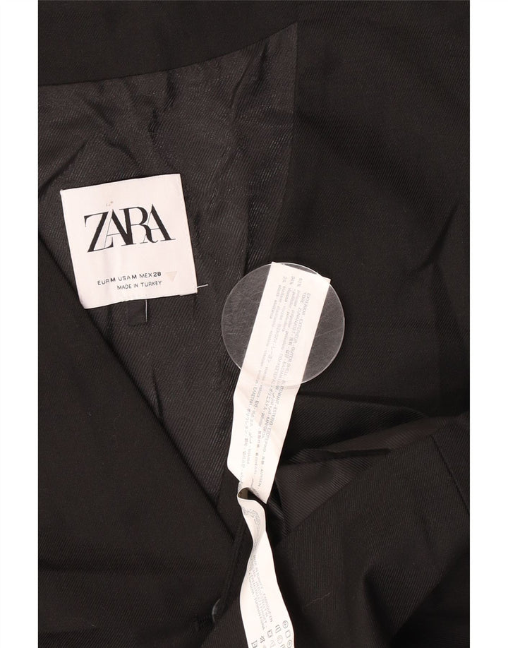 Zara Womens Waistcoat UK 14 Medium Black Polyester