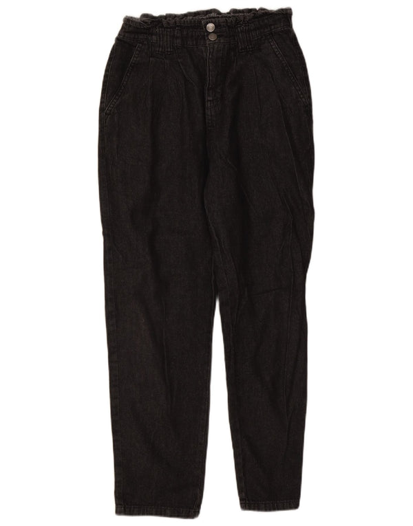 Benetton Girls Højtaljede tilspidsede jeans 13-14 år 3XL W28 L27 Sort