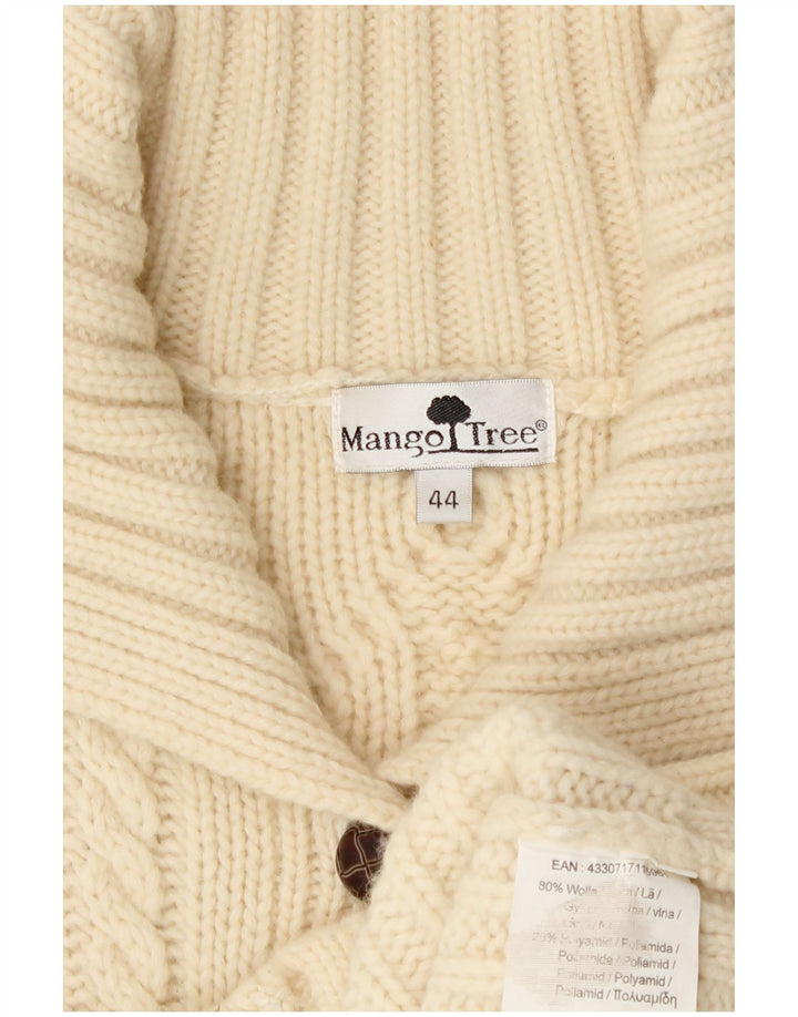 Vintage Womens Cardigan Sweater IT 44 Medium Off White Wool