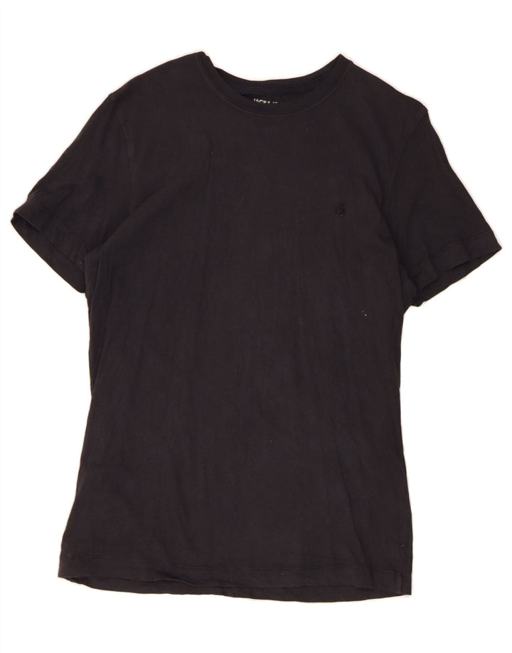 JACK & JONES Mens T-Shirt Top Small Black Cotton Vintage Jack & Jones and Second-Hand Jack & Jones from Messina Hembry 