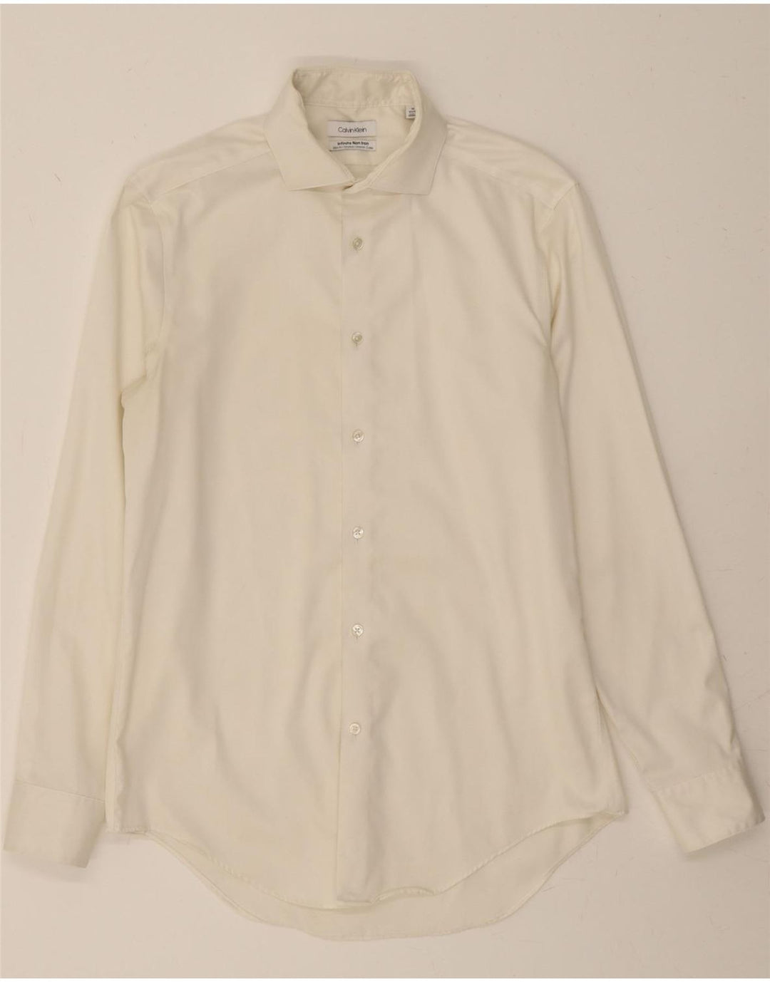 CALVIN KLEIN Mens Shirt Size 15 Medium White Cotton Vintage Calvin Klein and Second-Hand Calvin Klein from Messina Hembry 