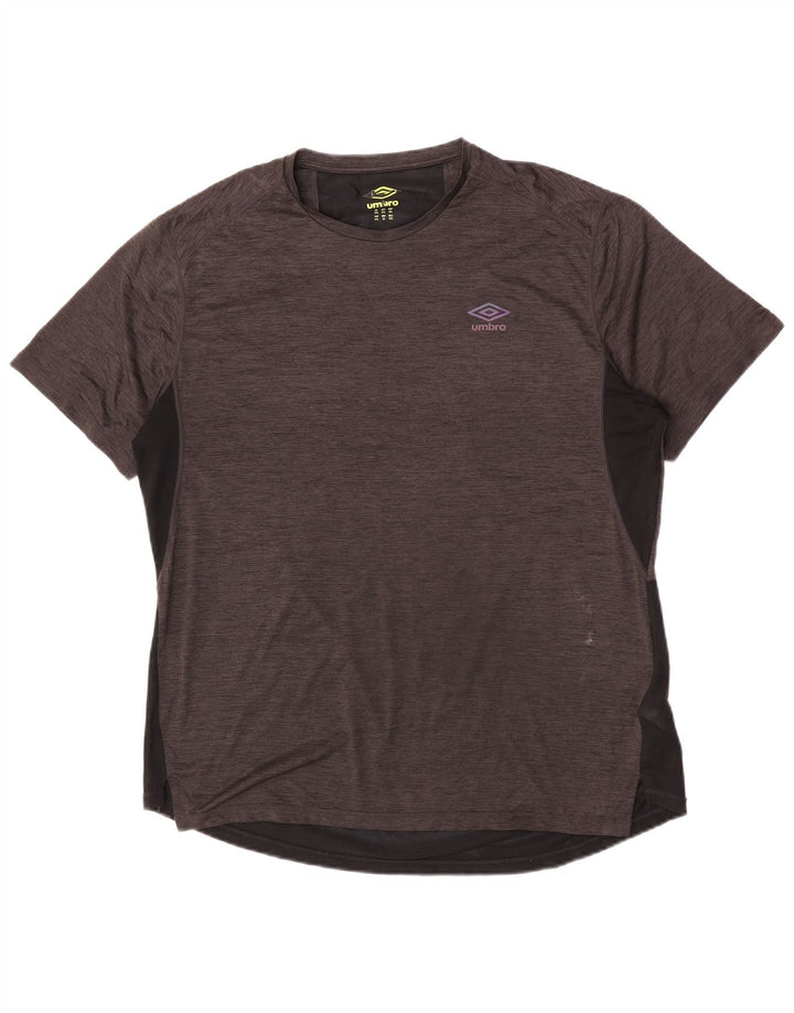 Umbro Mens T-Shirt Top 2XL Grey Colourblock Polyester