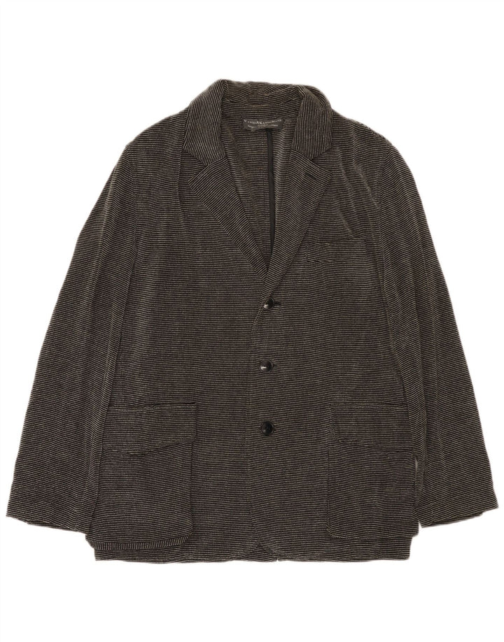Kandis & Kandis Mann Mens Blazer Jacket UK 38 Medium Black Pinstripe