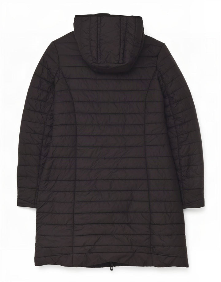 Piumino Donna Refrigiwear con Cappuccio IT 48 Large Nero Poliammide