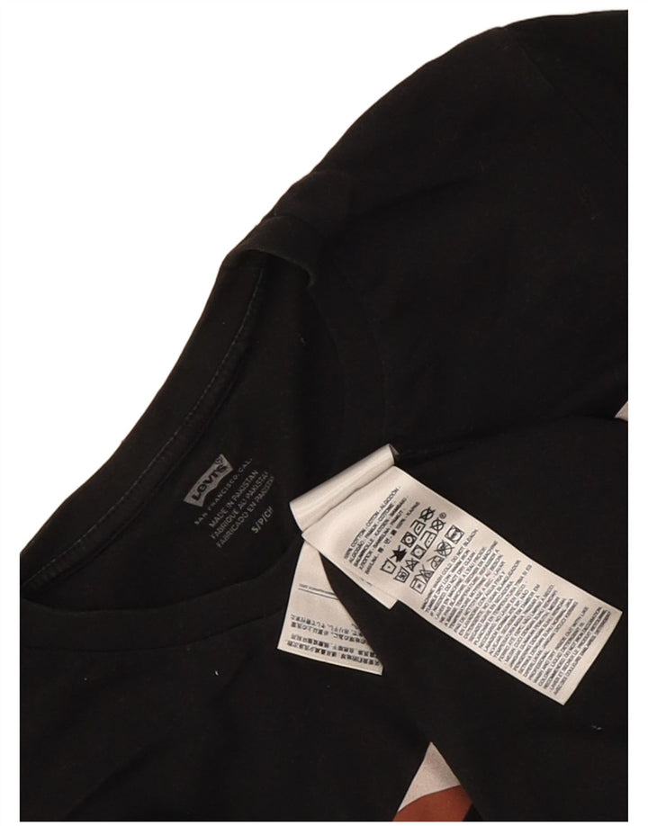 Levi's Herren-T-Shirt mit Grafik, Größe S, schwarze Baumwolle