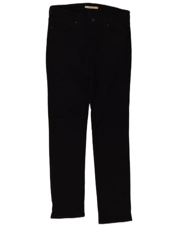 Levi's Womens 712 Slim Jeans W30 L32 Black Cotton