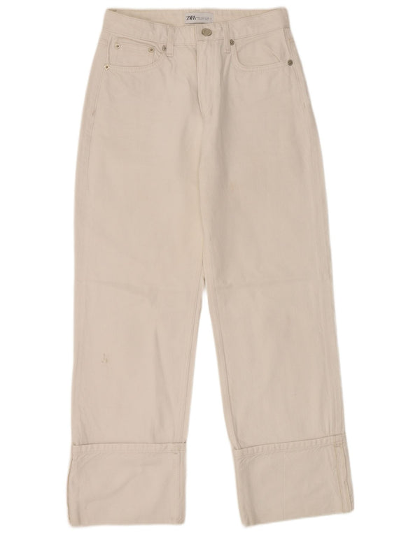Женские прямые джинсы Zara EU 36 XS W26 L27 белые
