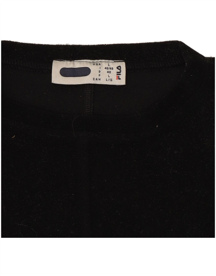 Fila Womens Top Long Sleeve UK 16 Large Black