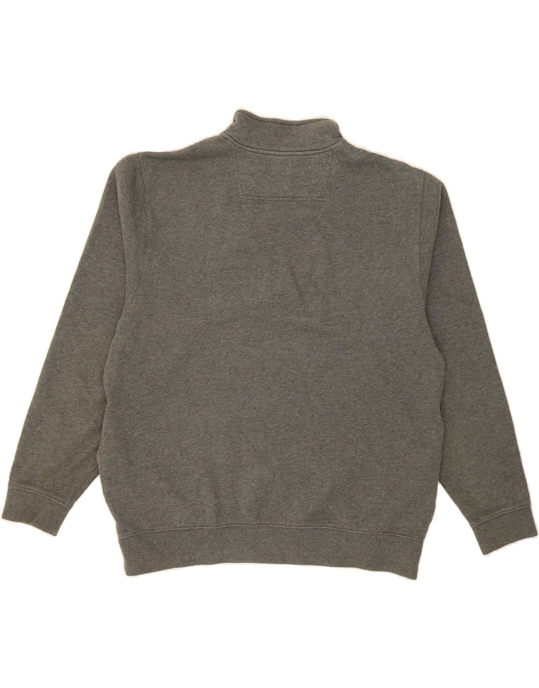 L.L.BEAN Mens Zip Neck Sweatshirt Jumper Large Grey Cotton Vintage L.L.Bean and Second-Hand L.L.Bean from Messina Hembry 