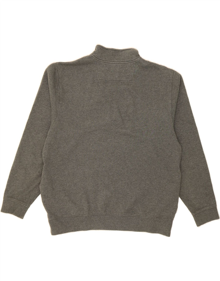 L.L.BEAN Mens Zip Neck Sweatshirt Jumper Large Grey Cotton Vintage L.L.Bean and Second-Hand L.L.Bean from Messina Hembry 