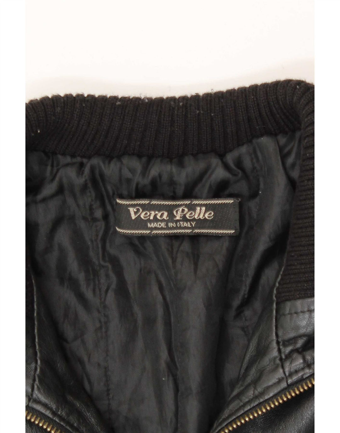 Vintage Mens Leather Jacket UK 36 Small Black