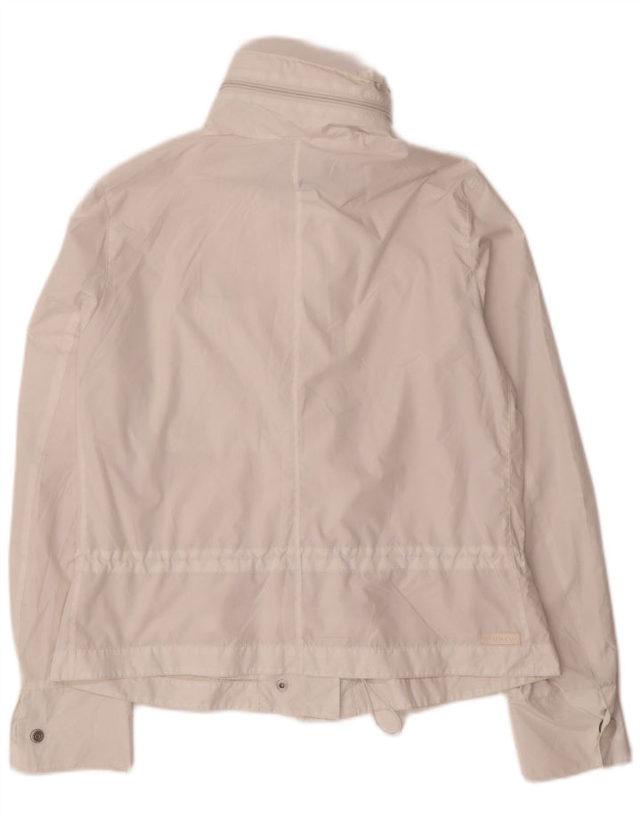 Armani Jeans Womens Windbreaker Jacket UK 8 Small White Polyester
