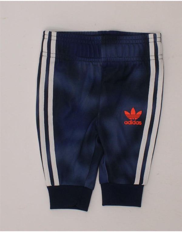 ADIDAS Baby Boys Joggers Tracksuit Trousers 0-3 Months  Navy Blue Tie Dye