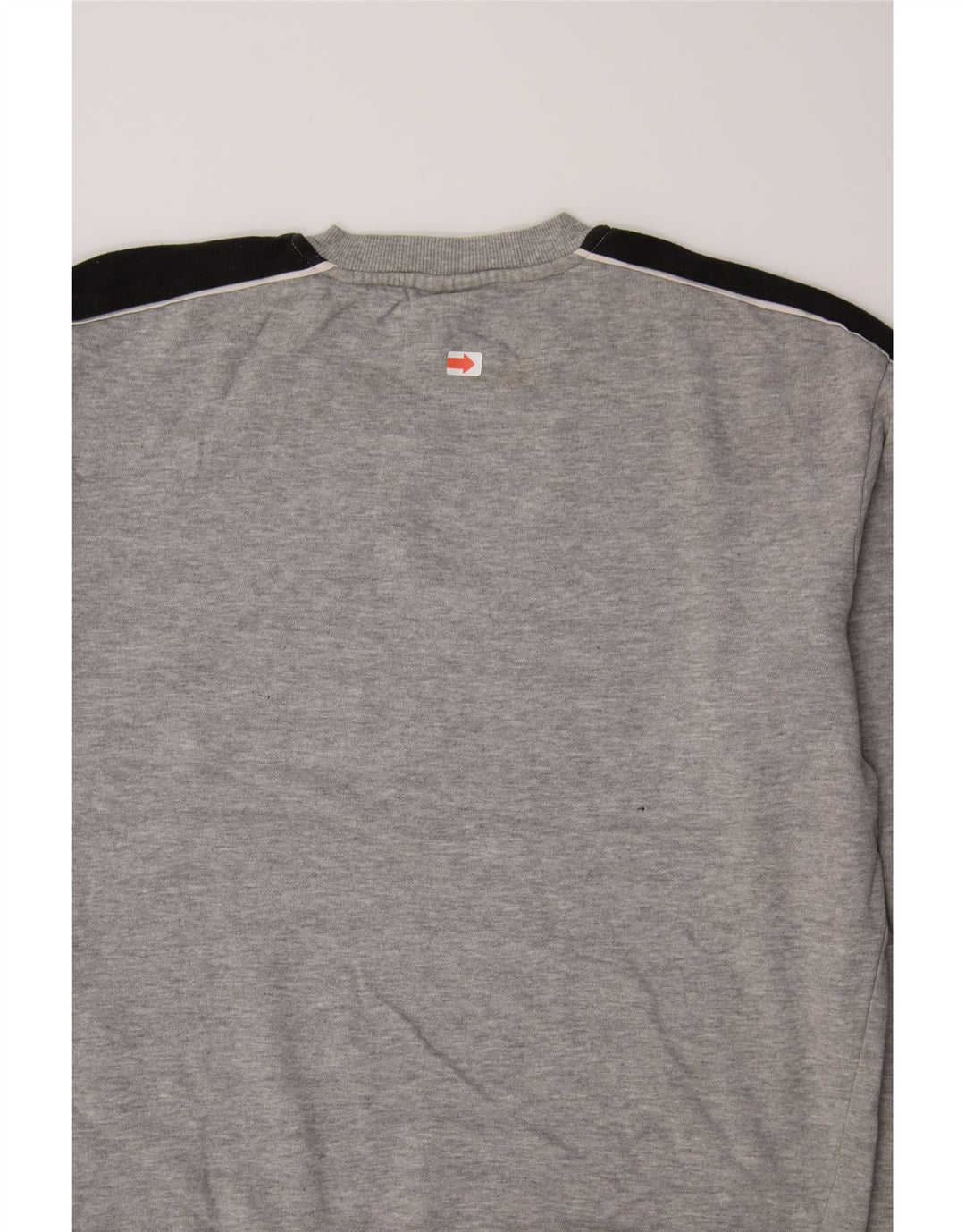 JACK & JONES Mens Graphic Sweatshirt Jumper Medium Grey Colourblock Cotton Vintage Jack & Jones and Second-Hand Jack & Jones from Messina Hembry 