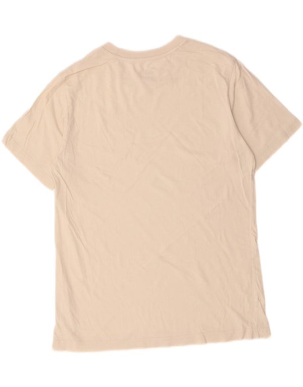 Puma Mens T-Shirt Top Medium Off White Cotton