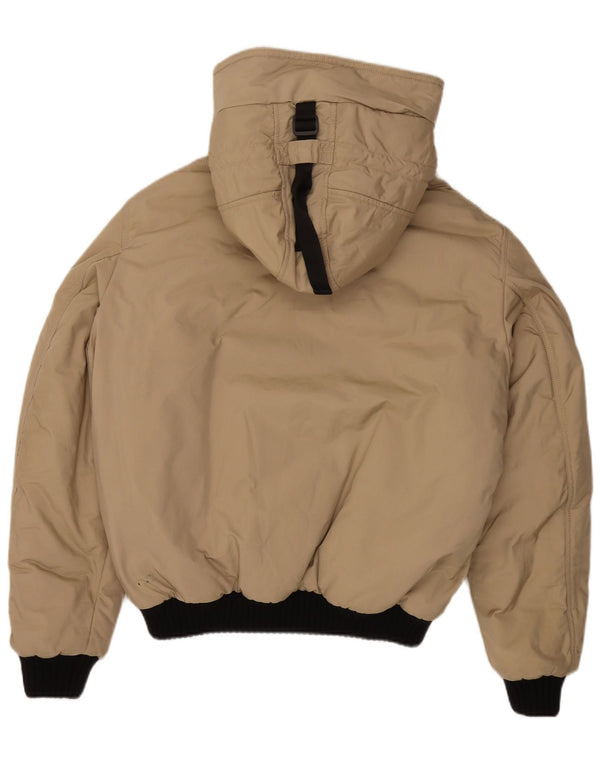 Refrigiwear Mens Hooded Padded Jacket UK 44 2XL Beige Nylon