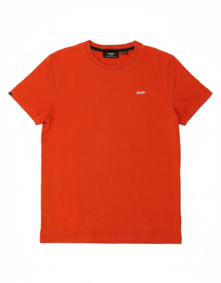 SUPERDRY Mens T-Shirt Top Medium Red Cotton