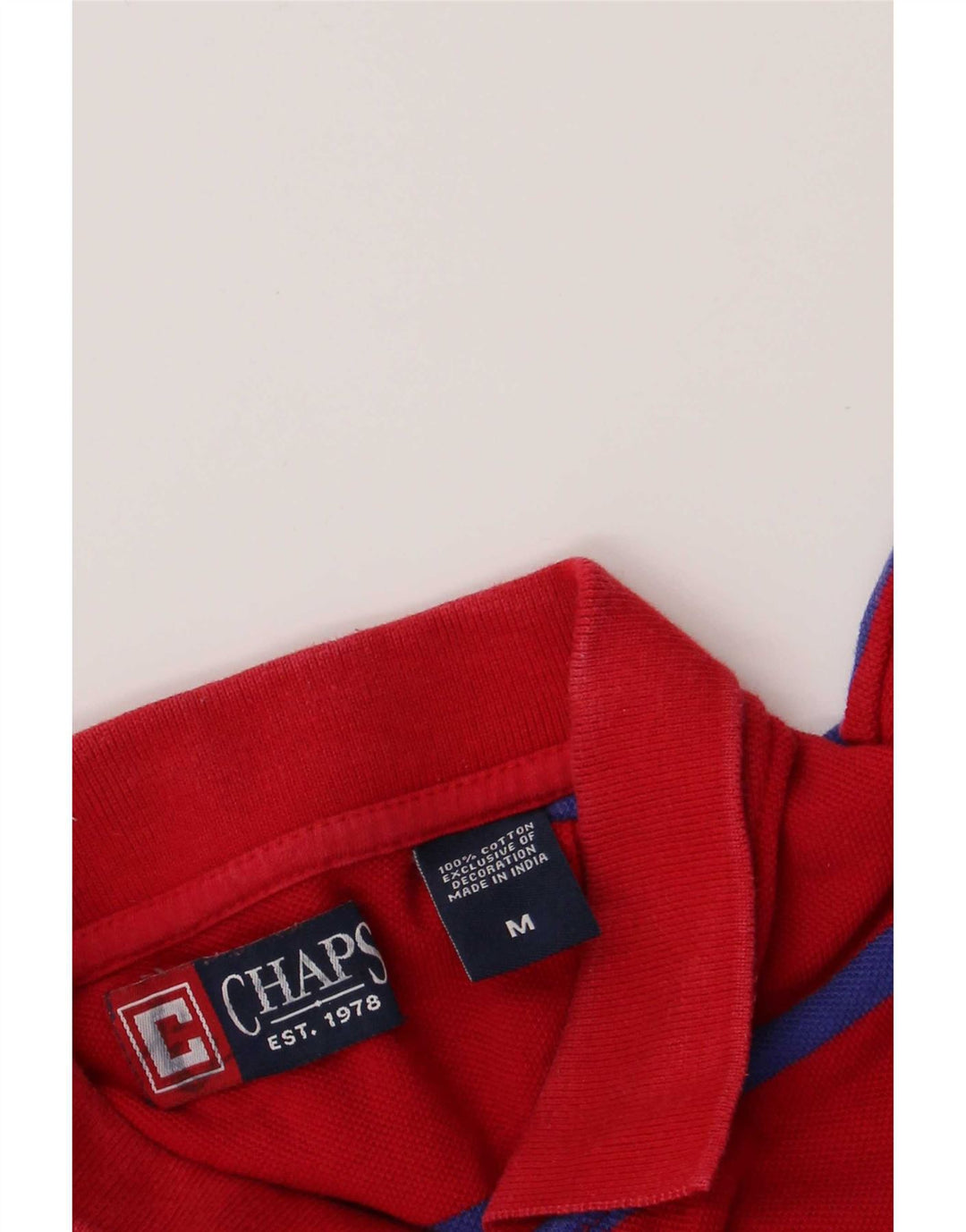 Chaps Herre poloshirt Medium rødstribet bomuld