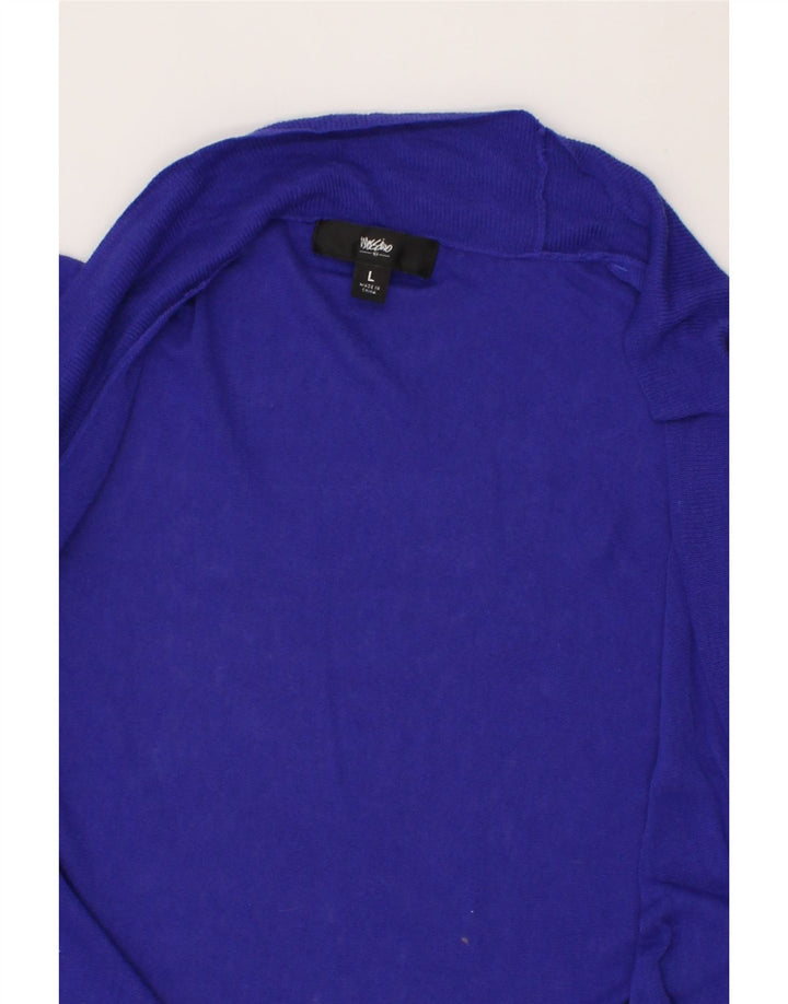 MOSSIMO Womens Short Sleeve Cardigan Sweater UK 16 Large Blue Vintage Mossimo and Second-Hand Mossimo from Messina Hembry 