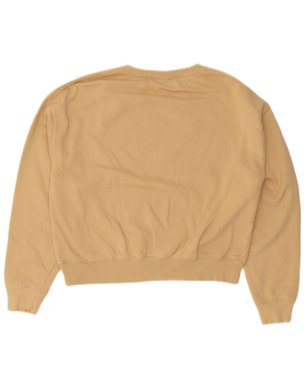 Felpa oversize da donna Pull & Bear, maglione UK 14, cotone beige medio