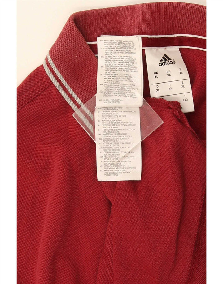Adidas Mens Polo Shirt XL Red