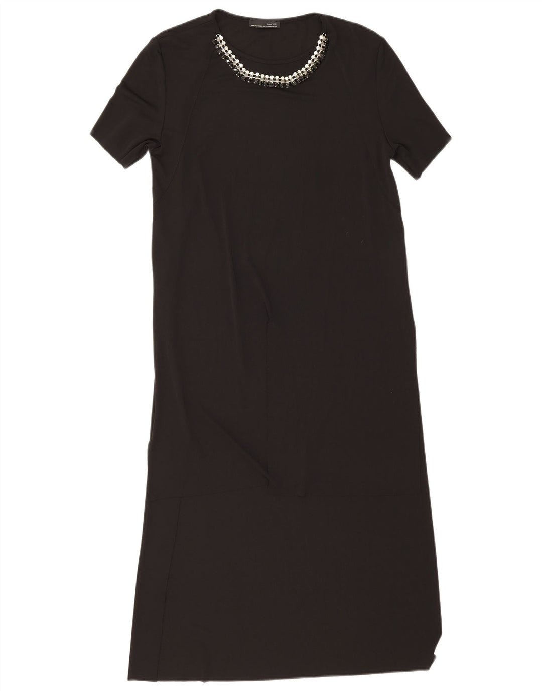 Zara Γυναικείο Maxi Φόρεμα UK 12 Medium Black Polyester
