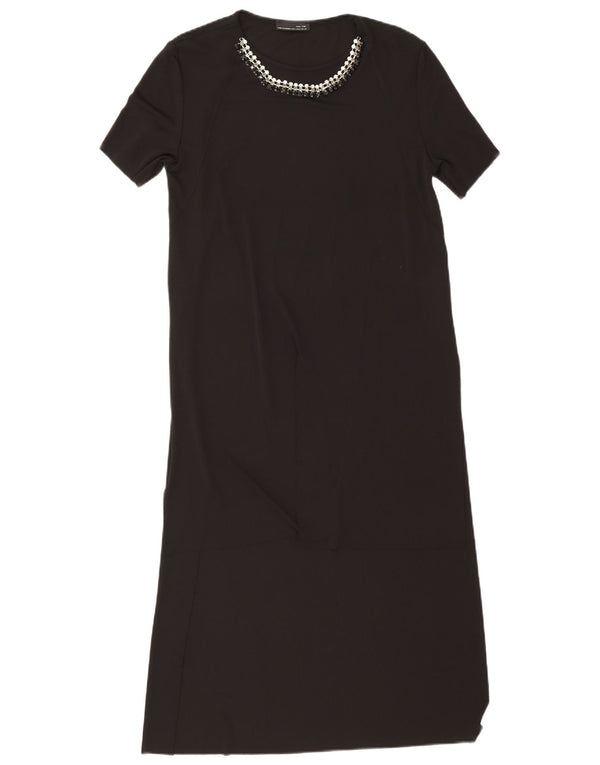 Zara Dame Maxi Dress UK 12 Medium Sort Polyester