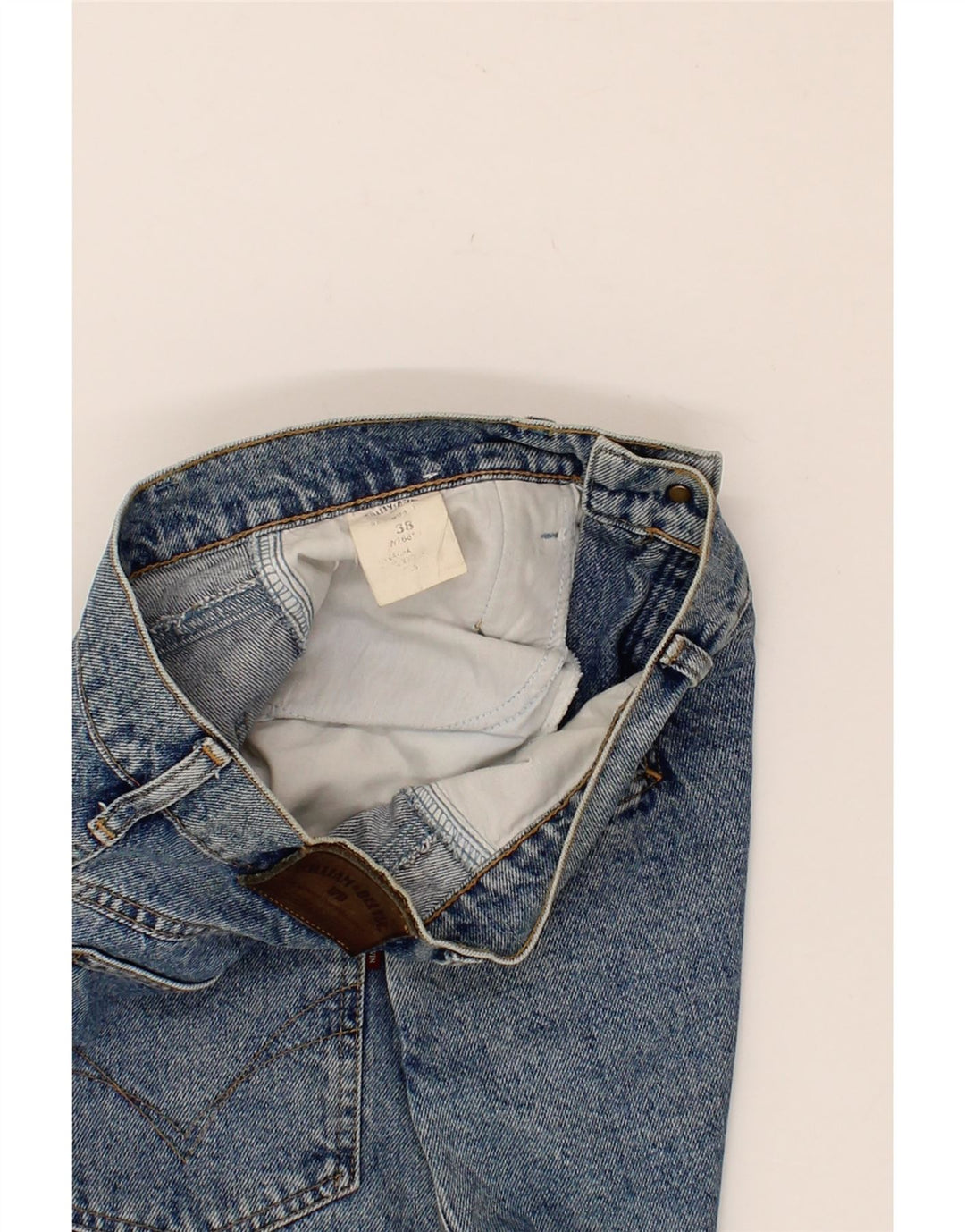 VINTAGE Womens Denim Skirt EU 38 Medium W28  Blue Cotton Vintage Vintage and Second-Hand Vintage from Messina Hembry 