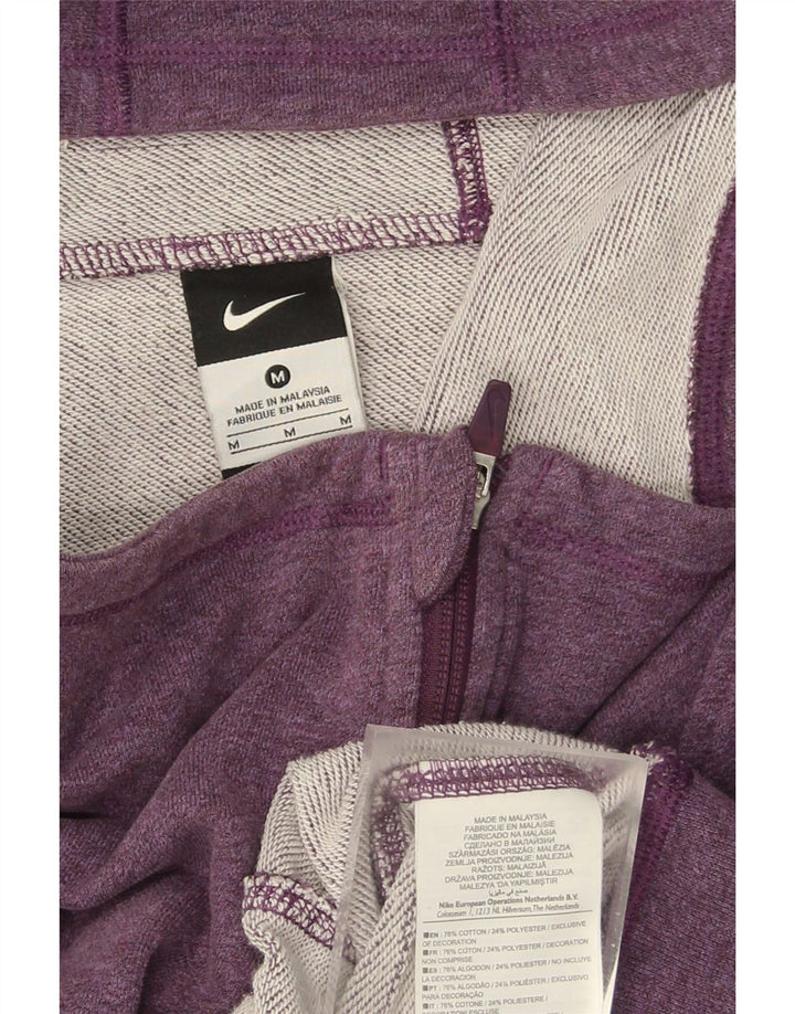NIKE Mens Zip Hoodie Sweater Medium Purple Cotton Vintage Nike and Second-Hand Nike from Messina Hembry 
