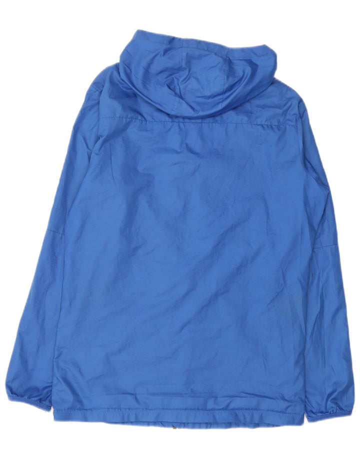 NIKE Mens Hooded Rain Jacket UK 38 Medium Blue Polyester