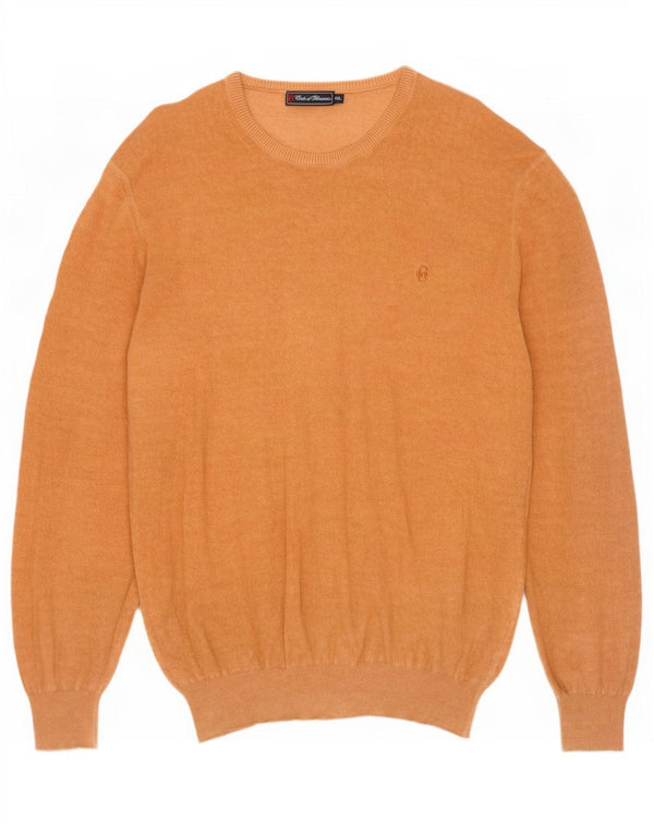 Conte of Florence Pull col rond pour homme en coton beige 2XL