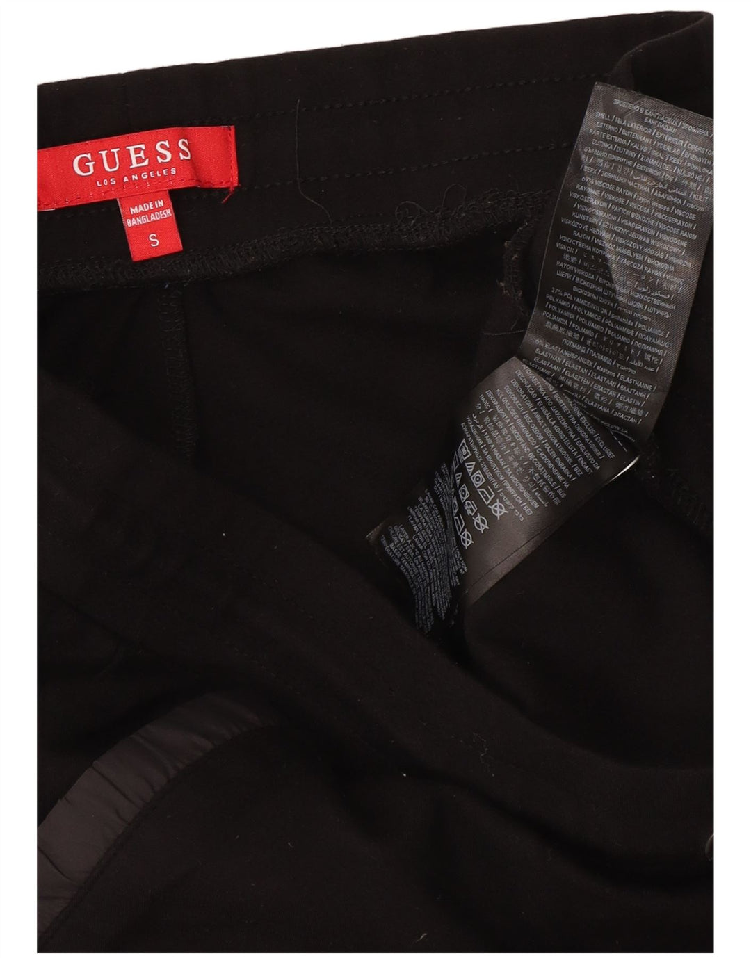 Guess Mens Tracksuit Trousers Joggers Small  Black Viscose