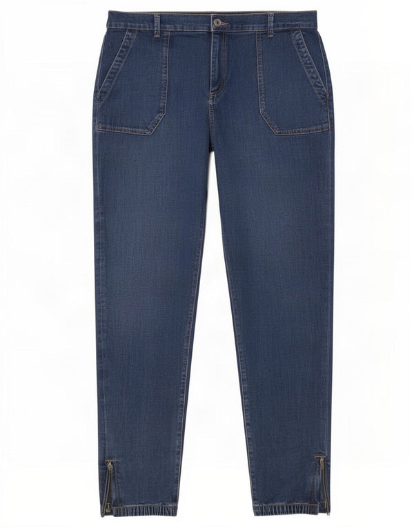 Marks & Spencer koniske jeans til kvinder UK 20 2XL W40 L29 Blå Bomuld